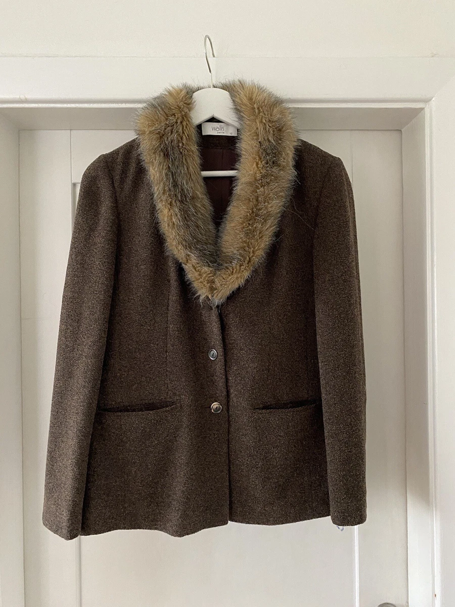 Faux fur top fitted jacket