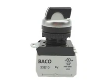 Baco L21MA03-3E10 = 33E10 + L21MA03 3P 1NO 22mm Black Handle Selector Switch