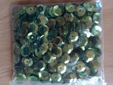 Pailletten metallic Pailetten 8mm gew&ouml;lbt 15g gelb gr&uuml;n hell Basteln N&auml;hen NEU