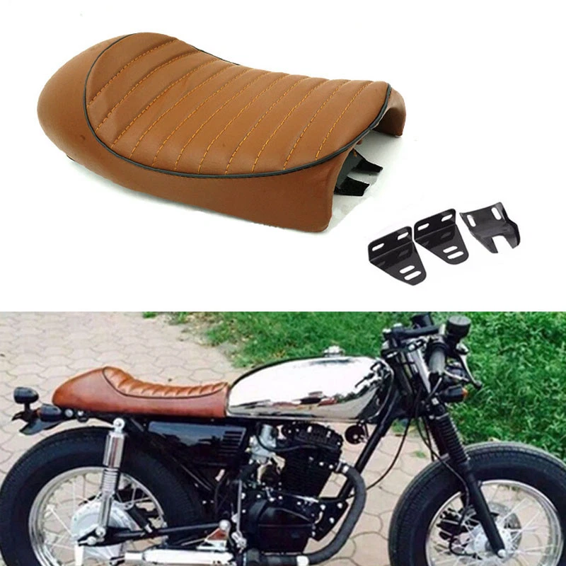 Asiento de moto plano y jorobado café racer vintage apto para Honda CM400 CM450 A C E T Foto 3 de 4