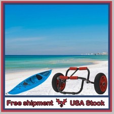 Bend Kayak Canoe Boat Carrier Dolly Trailer Trolley Transport Cart Wheel Red