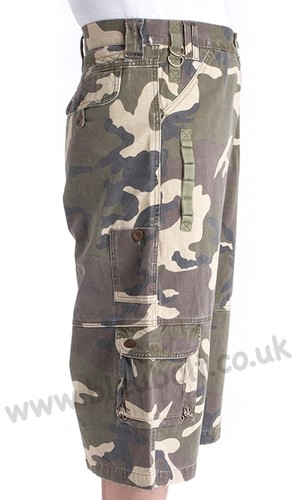 Pantalones cortos Bleubolt para hombre ejército combate militar camuflaje fatiga - Imagen 9 de 13