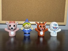 Rudolph The Red Nosed Reindeer Lot Of 4 Finger Puppet Toys