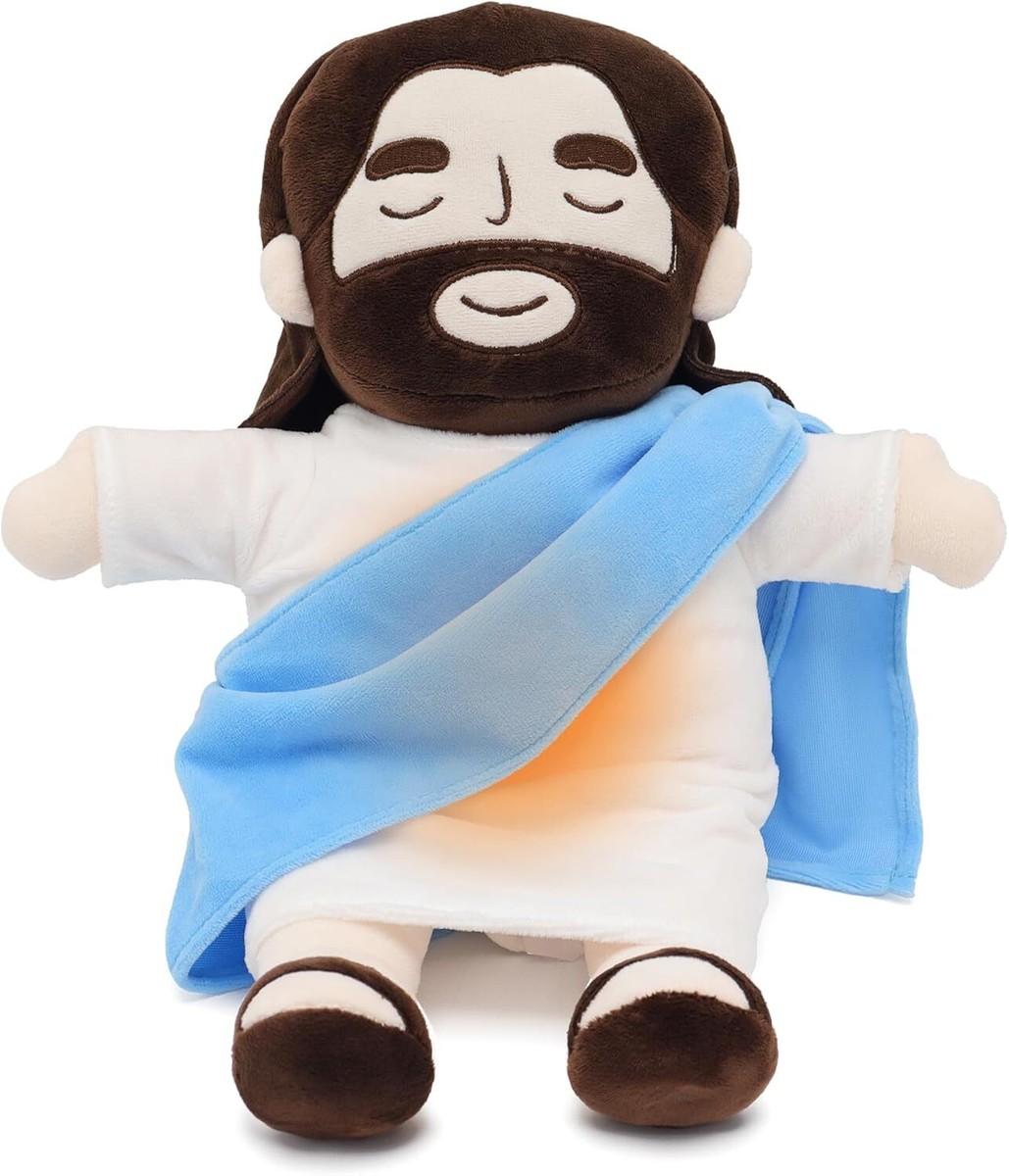 Peluche Jésus Rembourrée – 28 Cm – Doudou Doux Et Décoratif – Idéal Pour Lit, Bureau, Église – Cadeau Spirituel