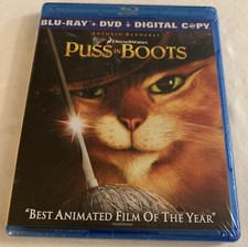 Puss In Boots Blu-ray/DVD, 2012 Sealed 2-Disc Set Antonio Banderas