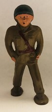 Barclay Lead Toy Soldier, Pod Foot Officer Marching B-235, Manoil Grey Iron