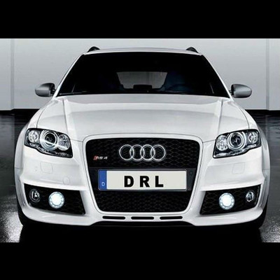 LED Tagfahrlicht 8 SMD rund Ø 70-90mm für AUDI A3 A4 A6  E9-R87 DRL 6000K  