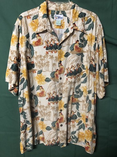 Reyn Spooner Hawaiian Hula Girl Shirt sz.XL Retro - Picture 2 of 11