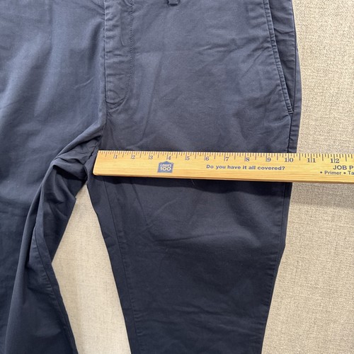 Sunspel Hose Pants Herren 30x32 Straight Blau Navy Chino Twill Taschen Neu ohne Etikett - Bild 10 von 16