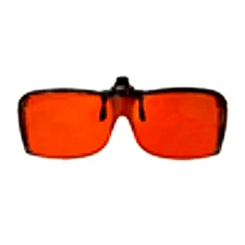 Large Clip & Flip Wrap Around Orange Filter Sunglasses , 100% UVA/UVB Protection