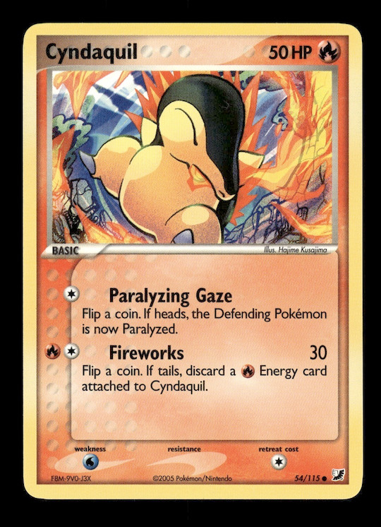 Pokémon TCG EX Unseen Forces Cyndaquil 54/115
