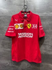 PUMA Ferrari F1 Team Polo Shirt 2019 Mission Winnow Red Mens L 762528-01