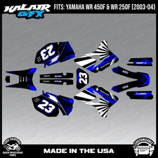 Graphics Kit for YAMAHA WR250F and WR450F (2003-2004) FH Series - Blue