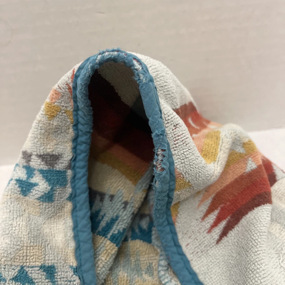 Poncho toalla con capucha Pendleton Chief Joseph Jacquard 22”x22,5” Aqua Azteca Foto 4 de 4