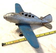 VINTAGE 1940  S MARX WWII AIRPLANE STAMPED STEEL