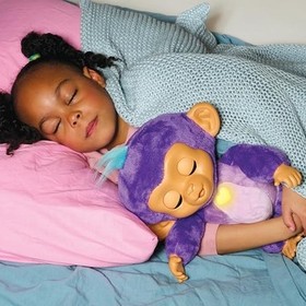 Fingerlings Care n Cuddles Interactive Baby Monkey, Sunny - Purple