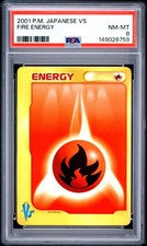 2001 POKEMON JAPANESE VS FIRE ENERGY PSA 8