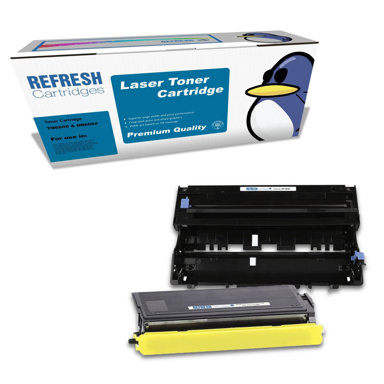 Refresh Cartridges Image Pack TN6600 & DR6000 Compatible With Brother Printers