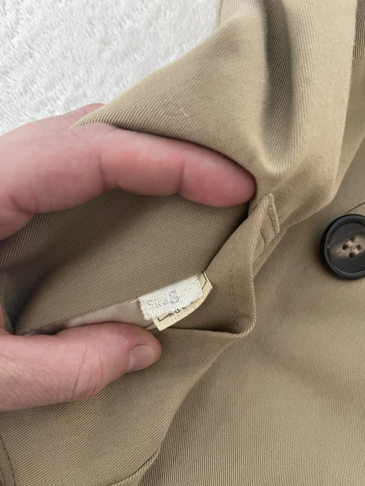 Trench vintage Neiman Marcus Dacron y algodón niños talla 8 caqui Foto 3 de 4