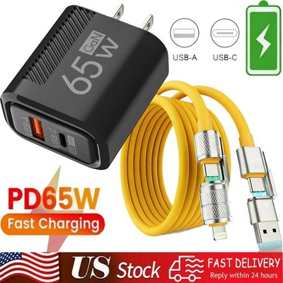 65W Super Fast Charging USB Type C Wall Charger For Samsung iPhone Android Phone