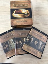The Lord Of The Rings Extended Edition Blu Ray DVD 3 Movie 15 Disc Box Set