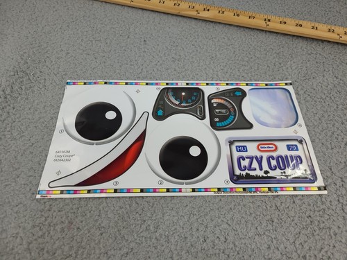 1x Auténticas Calcomanías de Repuesto Little Tikes Acogedor Cupé Pegatinas Originales Coche - Imagen 1 de 7