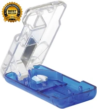 Pill Cutter and Splitter with Dispenser  Cuts Pills  Vitamins Tablets Stainless