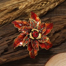 6 6cm Vintage Flower Brooch Pin Women Coat Suit Corsage Jewelry Accessory