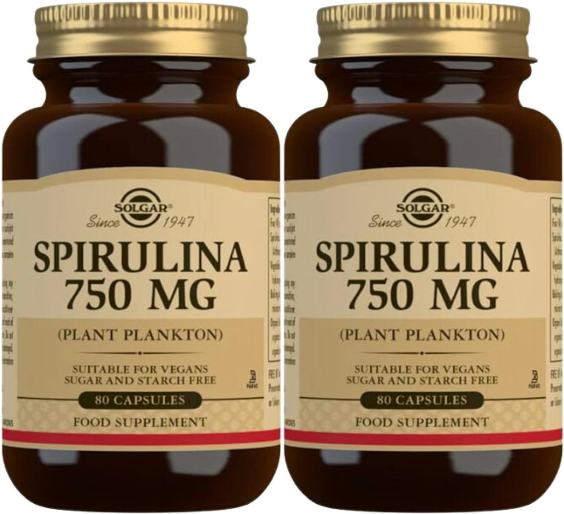 Solgar Spirulina 750mg 80 Capsules Superfood Supplement - Image 6