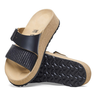 NEW Papillio by Birkenstock Almina French Piping Sandal in Black NIB Boho-Chic