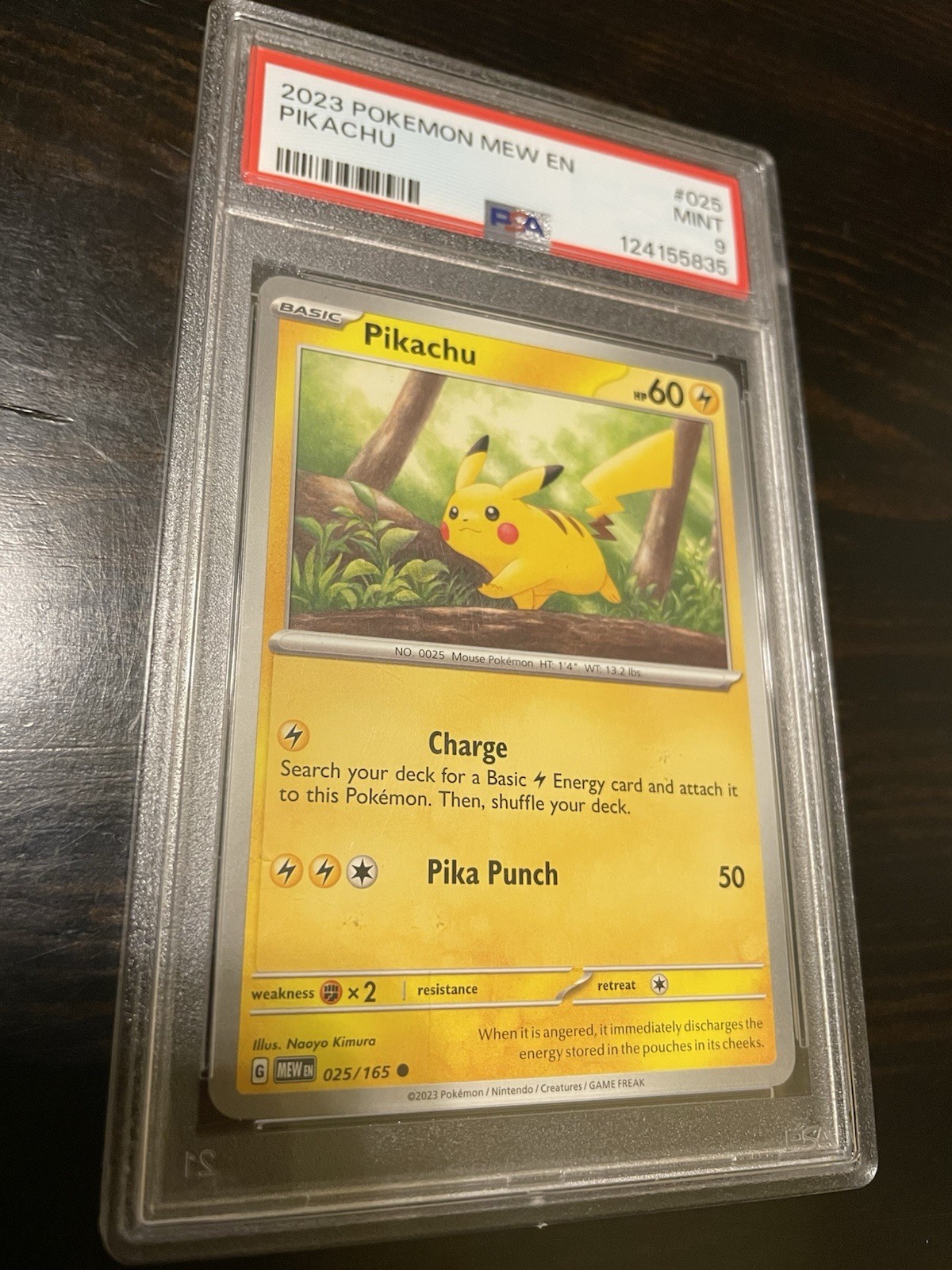 Pokémon PSA 9 SV: 151 Pikachu 025/165 Regular