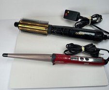 Conair Curling Wand & Hot Air Brush Styler Lot CD117R + CD160JBCS Tested