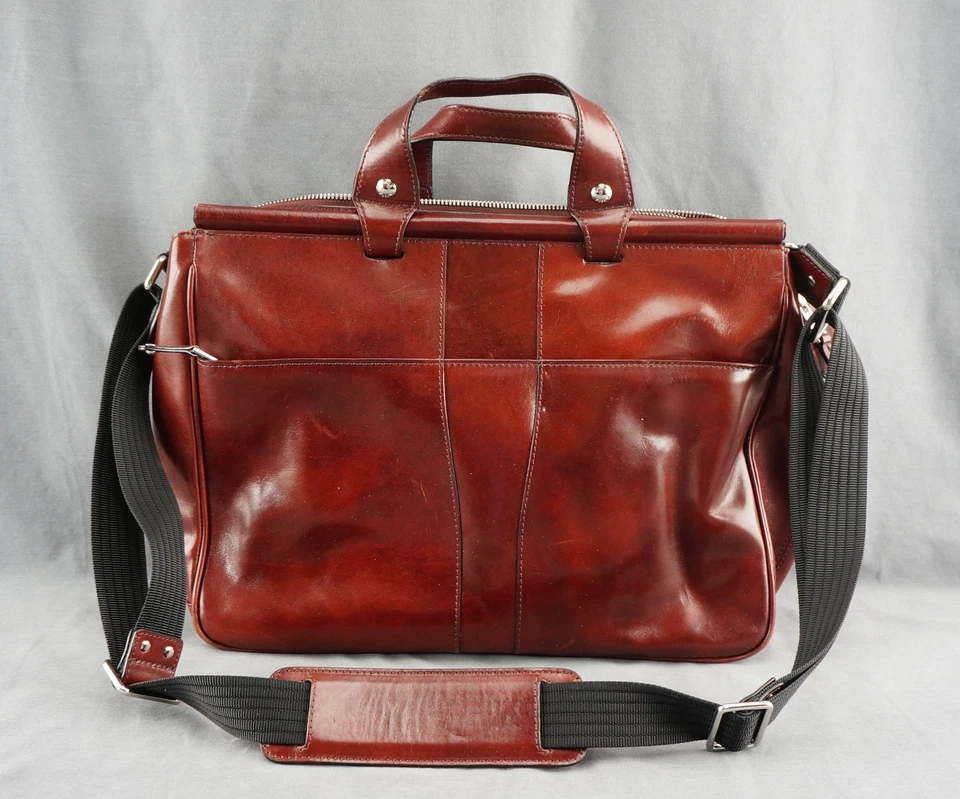 Auténtico Bolso Mensajero/Maletín BOSCA Cuero Antiguo Estilo STRINGER Foto 2 de 4