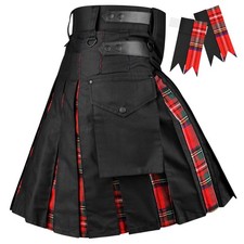 Kilt for Men Hybrid Utility Kilt with Flashes - Royal Stewart