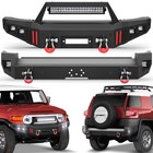 For 2007-2014 Toyota FJ Cruiser Steel Front/Rear Bumper W/Winch Plate&LED Lights