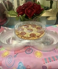 10 durchsichtige aufklappbare Kunststoff Lebensmittel Behälter zum Mitnehmen 6" Gastronomie Boxen Auslaufsicher