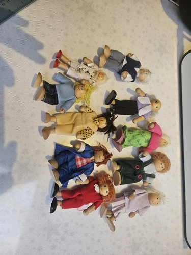 Wooden Dolls House Family Figures Bundle   mixed brands #