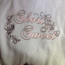 sabrina carpenter baby blue short n sweet hoodie size 2XL