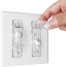 "ILIVABLE Child-Proof Light Switch Guard, Clear 1 Pack, Prevents Accidental Use"
