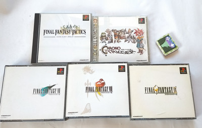 Lot 5 PS1 Chrono Trigger Final Fantasy 7 8 9 Tactics Yoshitaka Amano Japan Spiel