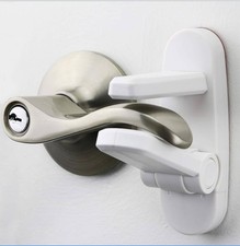 Door Lever Lock 2 Pack   Prevents Toddlers from Opening Doors   Easy One-Hand