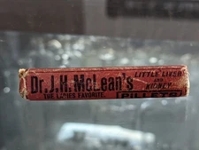EH McLeans Liver Pills St Louis Bottle w/Contents Original Packaging 