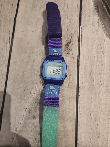 Freestyle Shark Digital Watch New Battery Unisex 36mm Purple Bezel