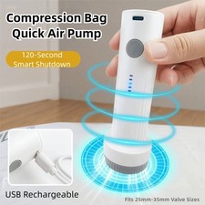 Portable Compressed Bag Air Pump Rechargeable Vacuum Bag Suction Pump  Travel