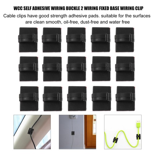 100 Pcs Wiring Button Travel Wire Holders for Cables Cord Organizers - Afbeelding 11 van 12