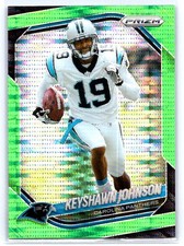 2025 Panini Prizm #264 Keyshawn Johnson Neon Green Pulsar