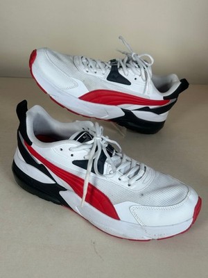 Puma Vis2K Sneaker Herren UK 10 weiß rot schwarz SoftFoam+ Comfort EU 44,5