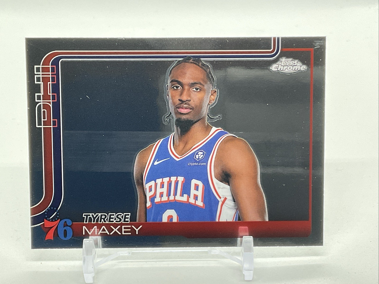 2025 Topps Chrome Tyrese Maxey #185 Image Variation SP 76ers