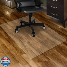 Kuyal Clear Chair mat for Hard Floors 36 x 48 inches Transparent Floor Mats W