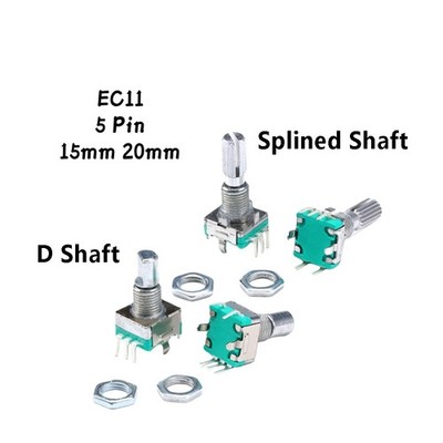 EC11 360 Degree Rotary Encoder Potentiometer Splined/D Schacht mit Schalter
